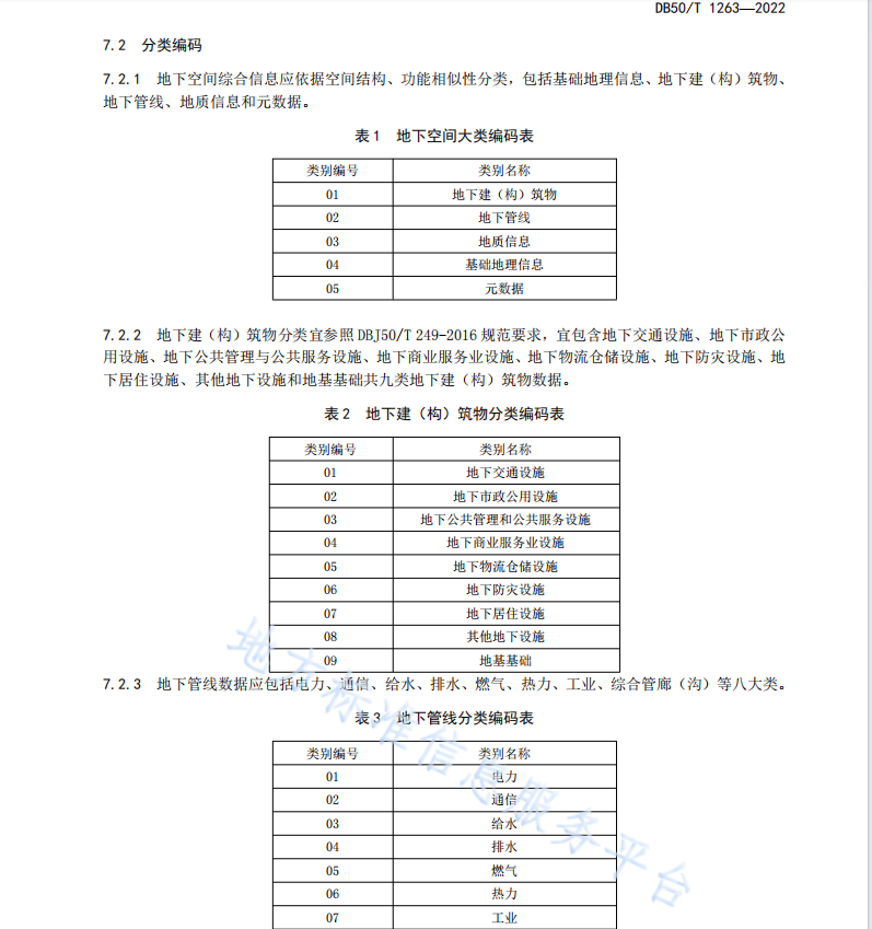 DB50 T 1263-2022 地下空间综合信息系统技术规范