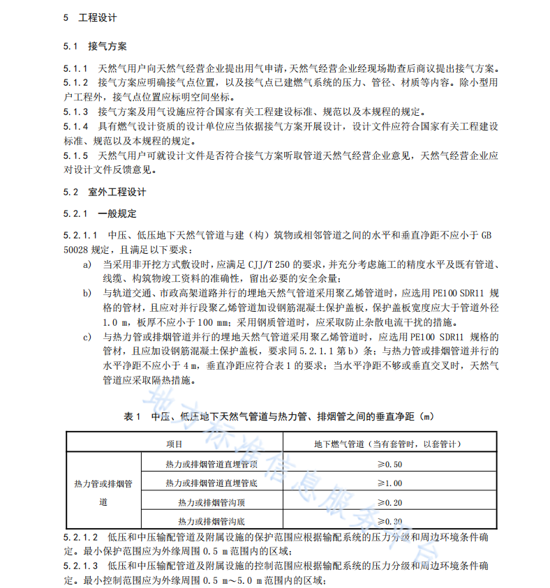 DB50 T 1291-2022 城镇天然气用户工程技术规程