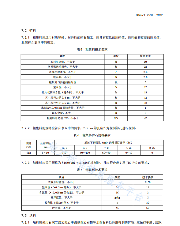 DB45T 2531-2022 高速公路热拌沥青混合料超薄磨耗层技术规范