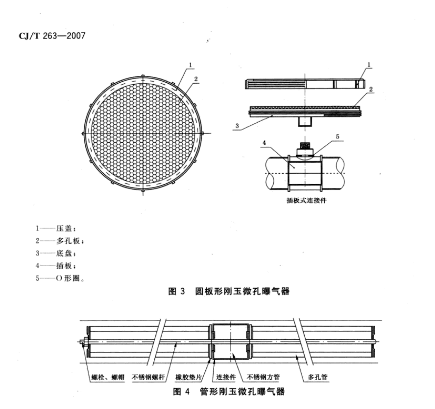 CJT263-2007水处理用刚玉微孔曝气器