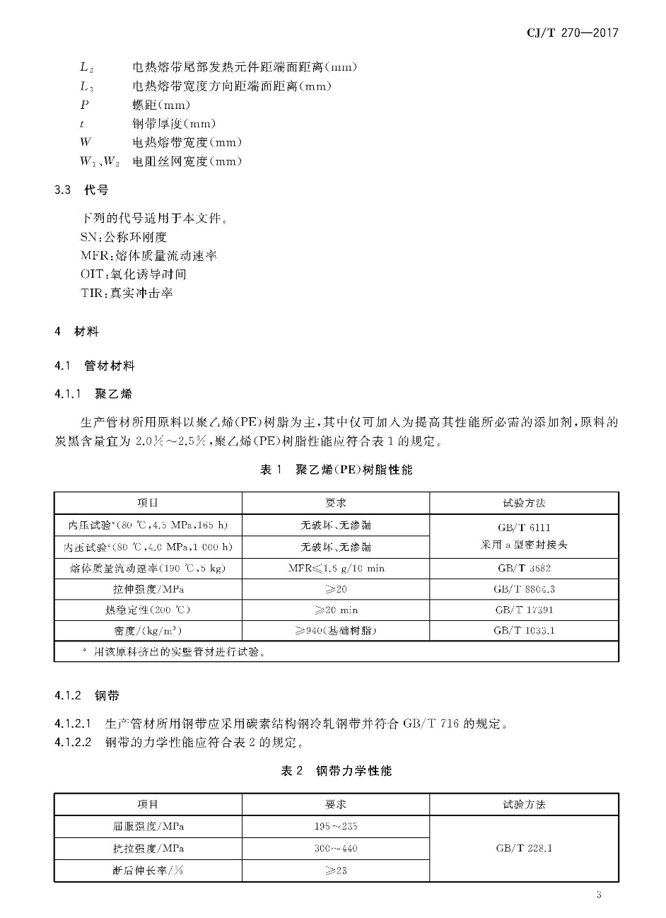 CJT270-2017聚乙烯塑钢缠绕排水管及连接件