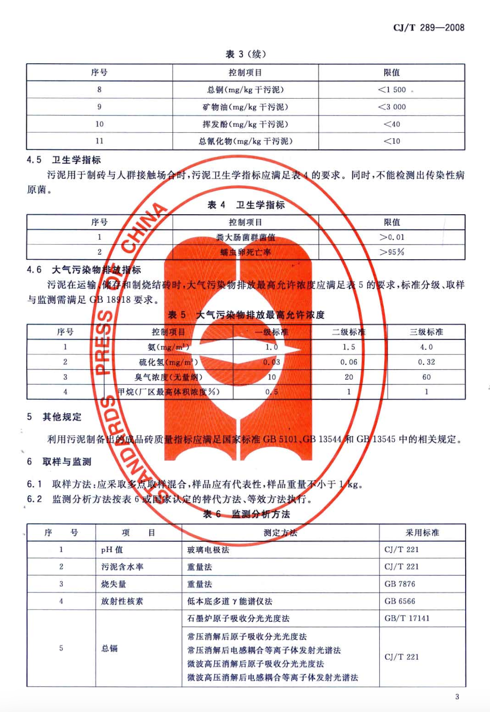 CJT291-2008城镇污水处理厂污泥处置土地改良用泥质