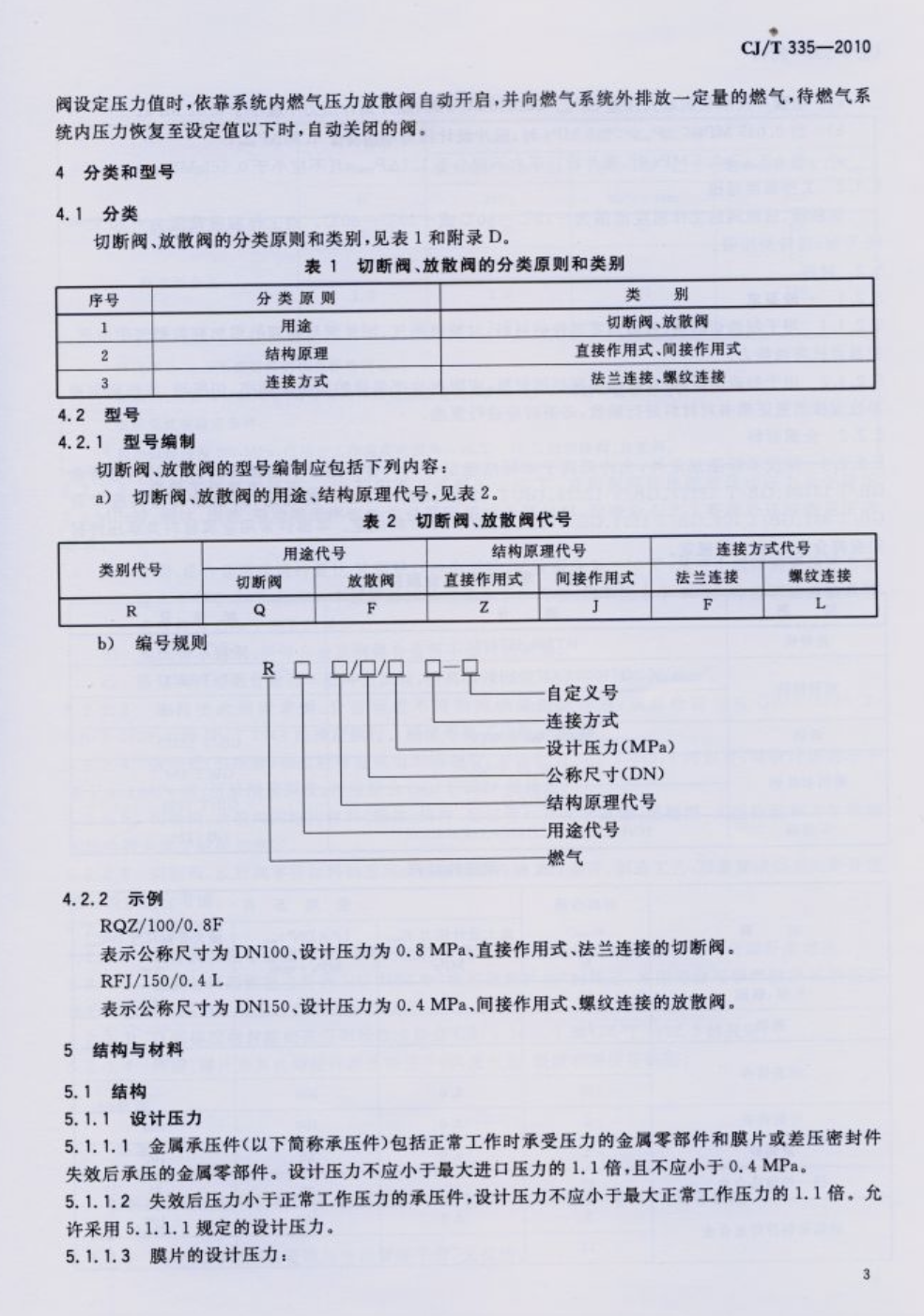 CJT335-2010城镇燃气切断阀和放散阀