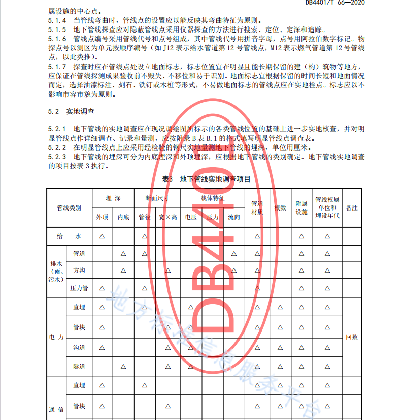 DB4401T 66—2020 地下管线探测技术规程