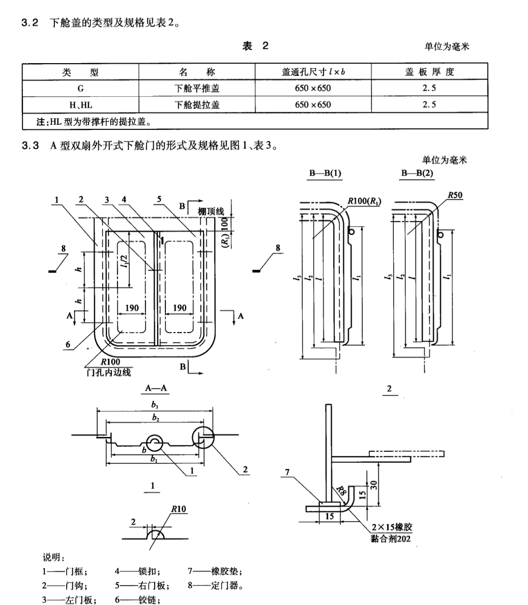 JTT362-2013内河船舶下舱门盖