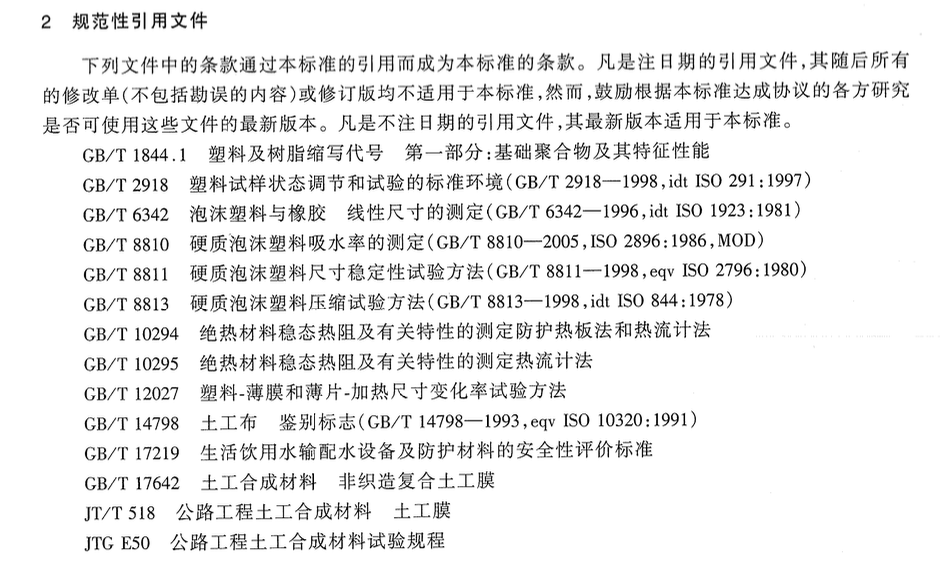 JTT668-2006公路工程土工合成材料保溫隔熱材料