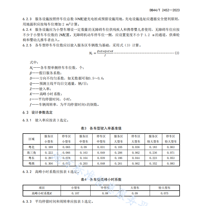 DB44 T 2452-2023 高速公路服務(wù)設(shè)施建設(shè)規(guī)模設(shè)計規(guī)范