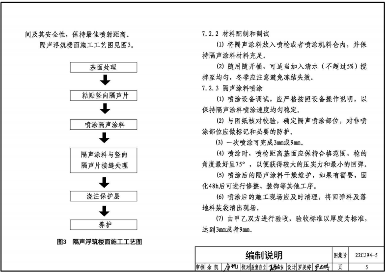 22CJ94-5 隔声浮筑楼面系统构造—BAA隔声材料