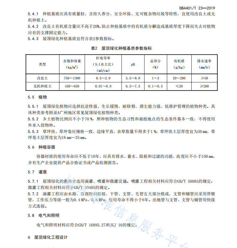 DB4401 T 23 2019 屋頂綠化技術(shù)規(guī)范