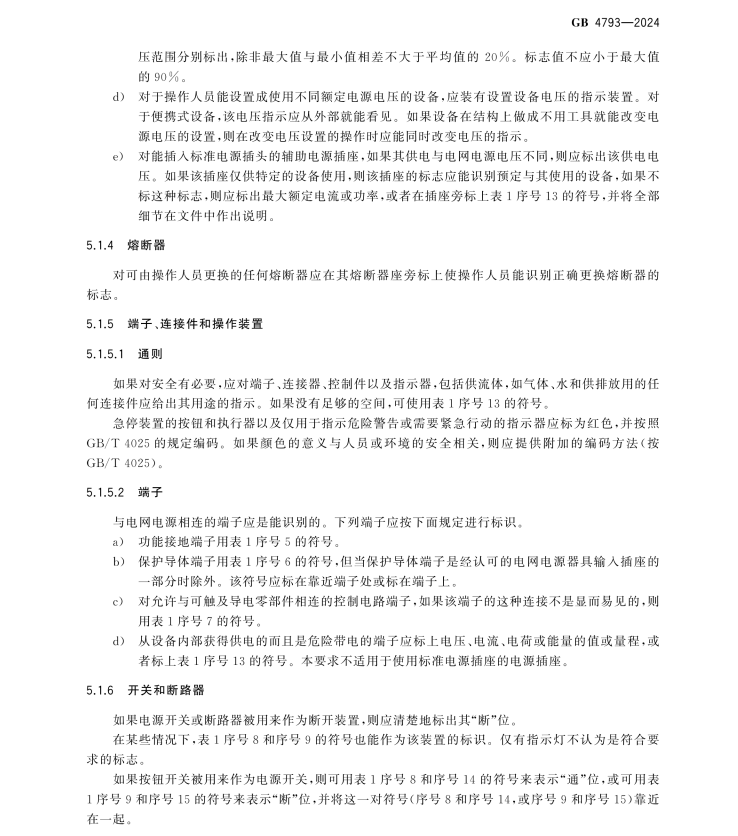 GB 4793-2024 測量、控制和實驗室用電氣設(shè)備安全技術(shù)規(guī)范