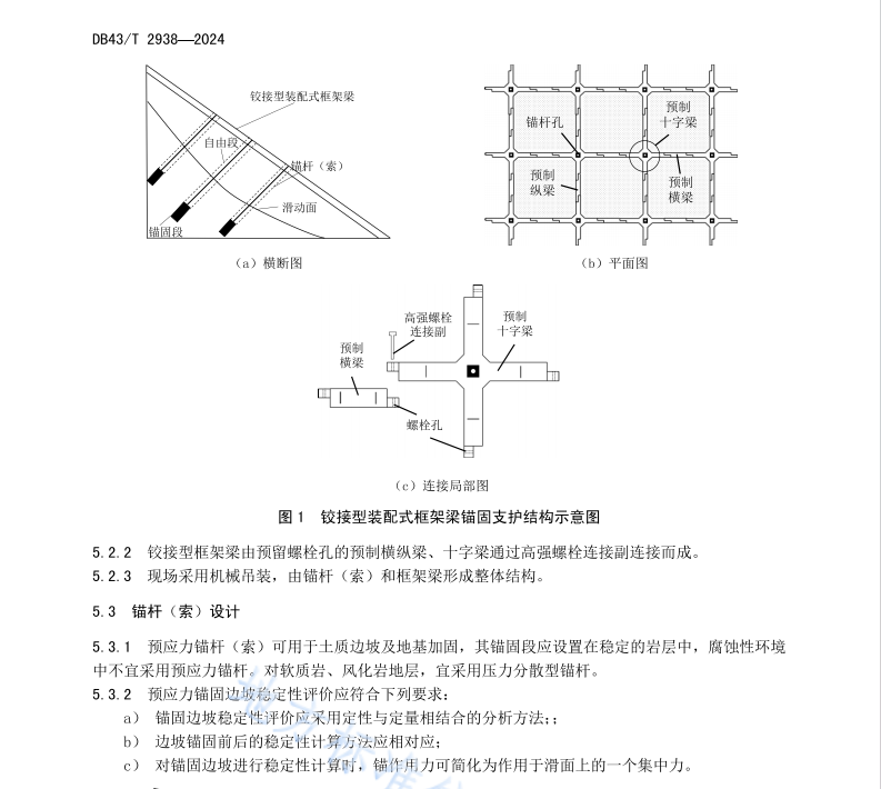DB43 T 2938-2024 鉸接型裝配式框架梁錨固技術(shù)規(guī)范