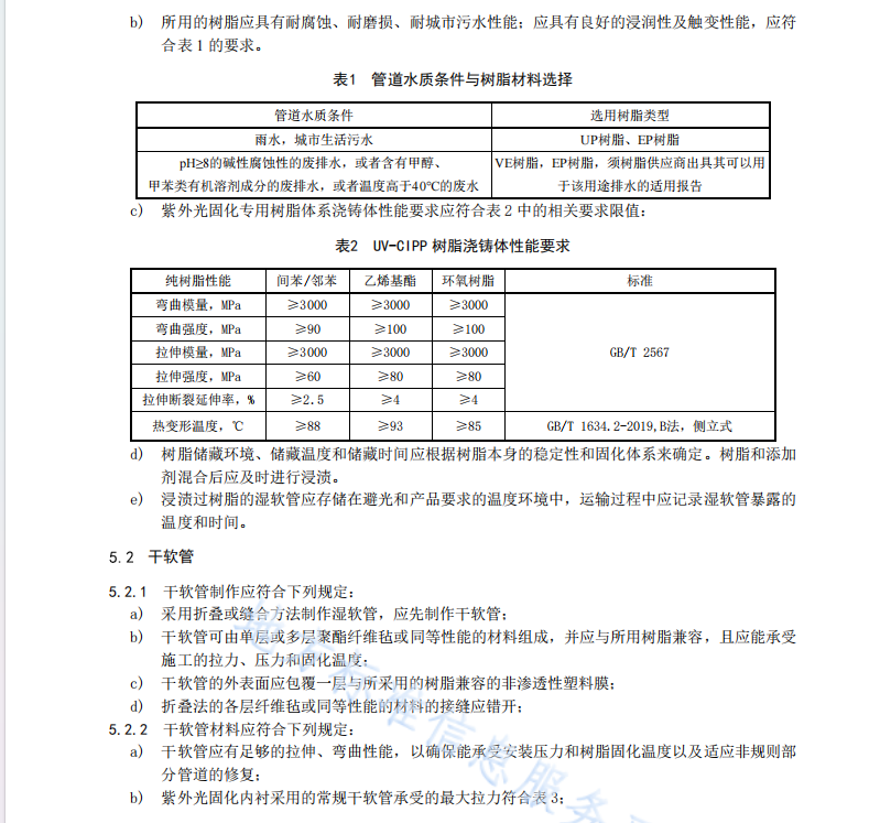 DB42T2042-2023 排水管道紫外光固化修復(fù)技術(shù)規(guī)范