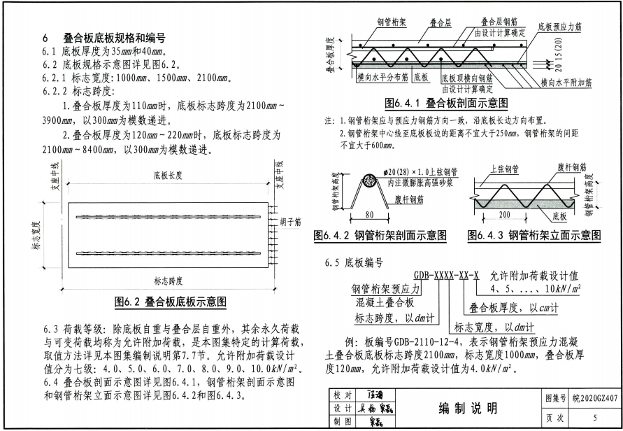 皖2020GZ407 鋼管桁架預(yù)應(yīng)力混凝土疊合板(35,、40mm厚底板) 