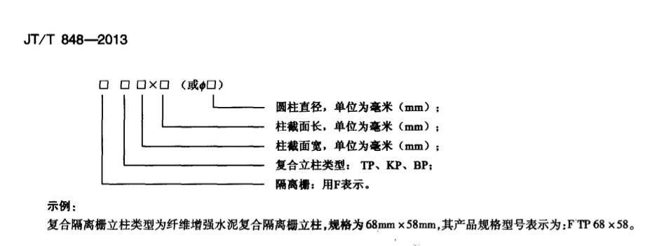 JTT848-2013公路用復(fù)合隔離柵立柱