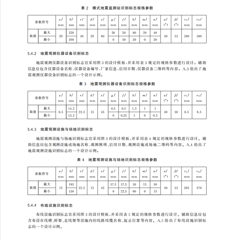 DBT 99-2024 地震臺(tái)站建設(shè)規(guī)范 識(shí)別與固定