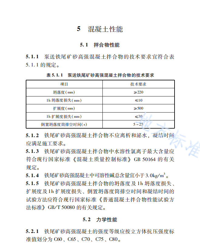 DB37T5186-2021 鐵尾礦砂高強混凝土應(yīng)用技術(shù)規(guī)程