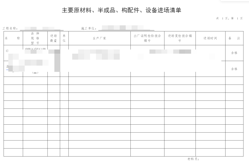 您這邊有沒有材料進(jìn)場(chǎng)模板呢,？給我發(fā)一份吧