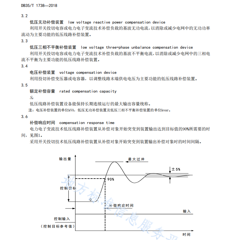 DB35 T 1738-2018 低壓配電線路補(bǔ)償裝置檢測(cè)技術(shù)規(guī)范