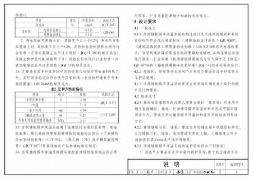 DJBT 50-143浮筑楼板隔声保温系统构造——难燃型改性聚乙烯复合卷材（蜂窝型）(渝20TJ11)