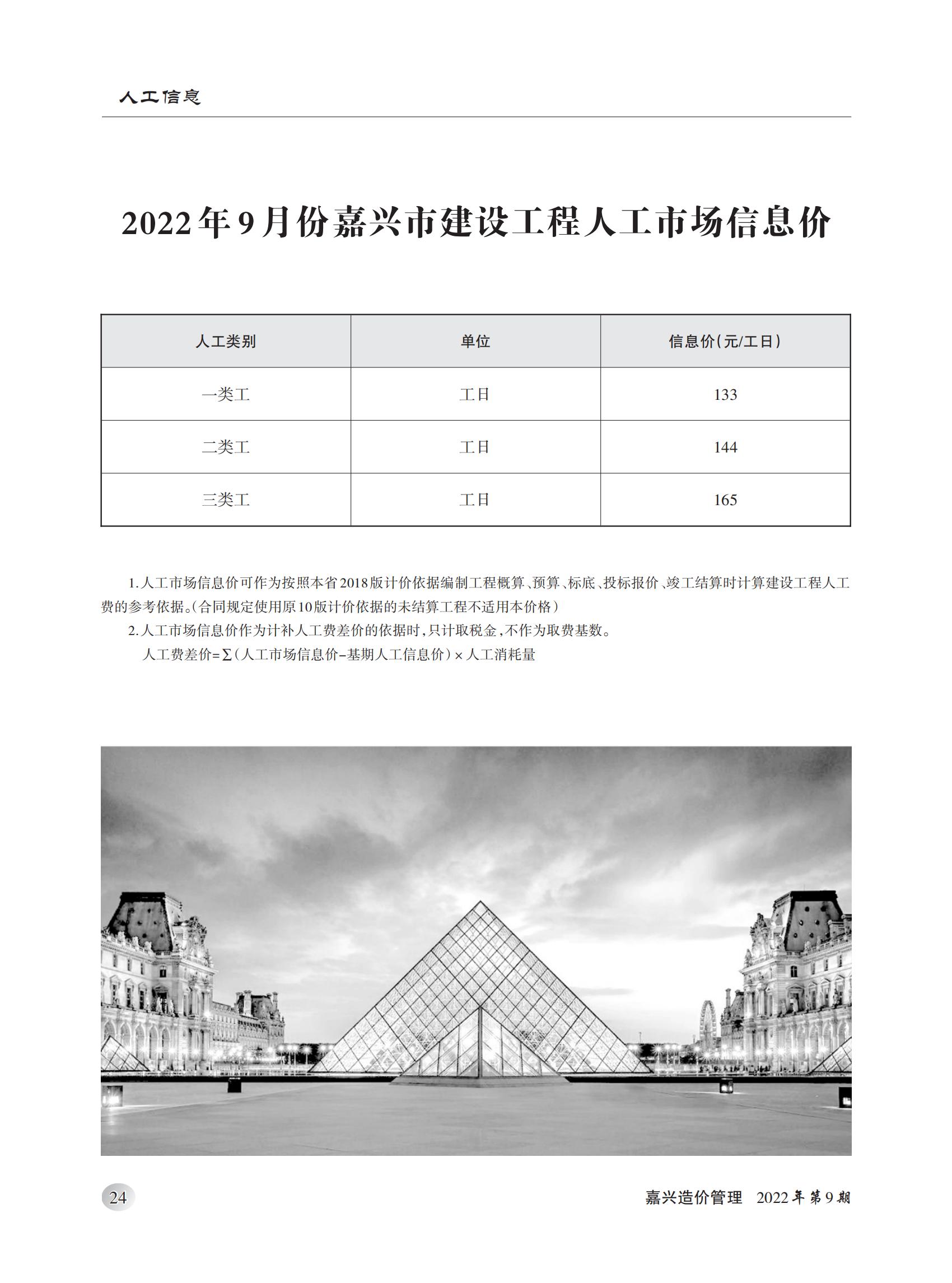 2022年嘉兴造价管理综合信息9月刊