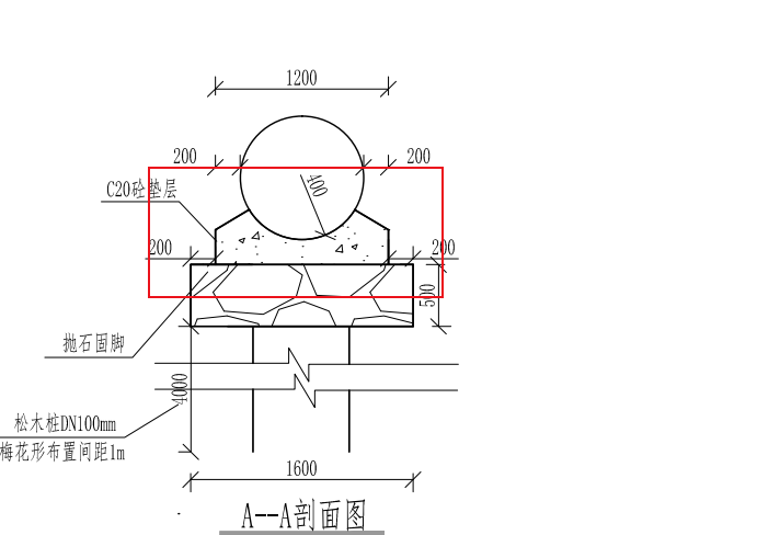 老師,，一般這樣的C20墊層怎么計算面積??？