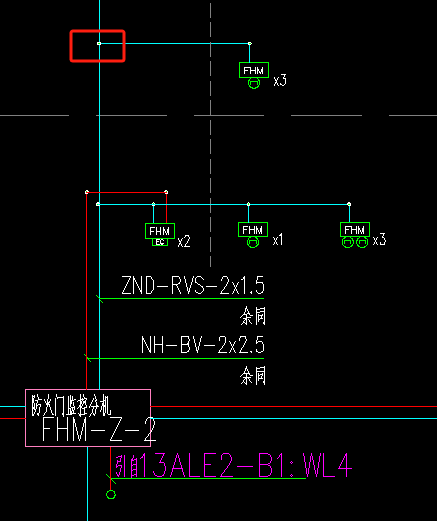 消防系統(tǒng)圖的紅框內圓圈表示這里是穿刺線夾還是雙管