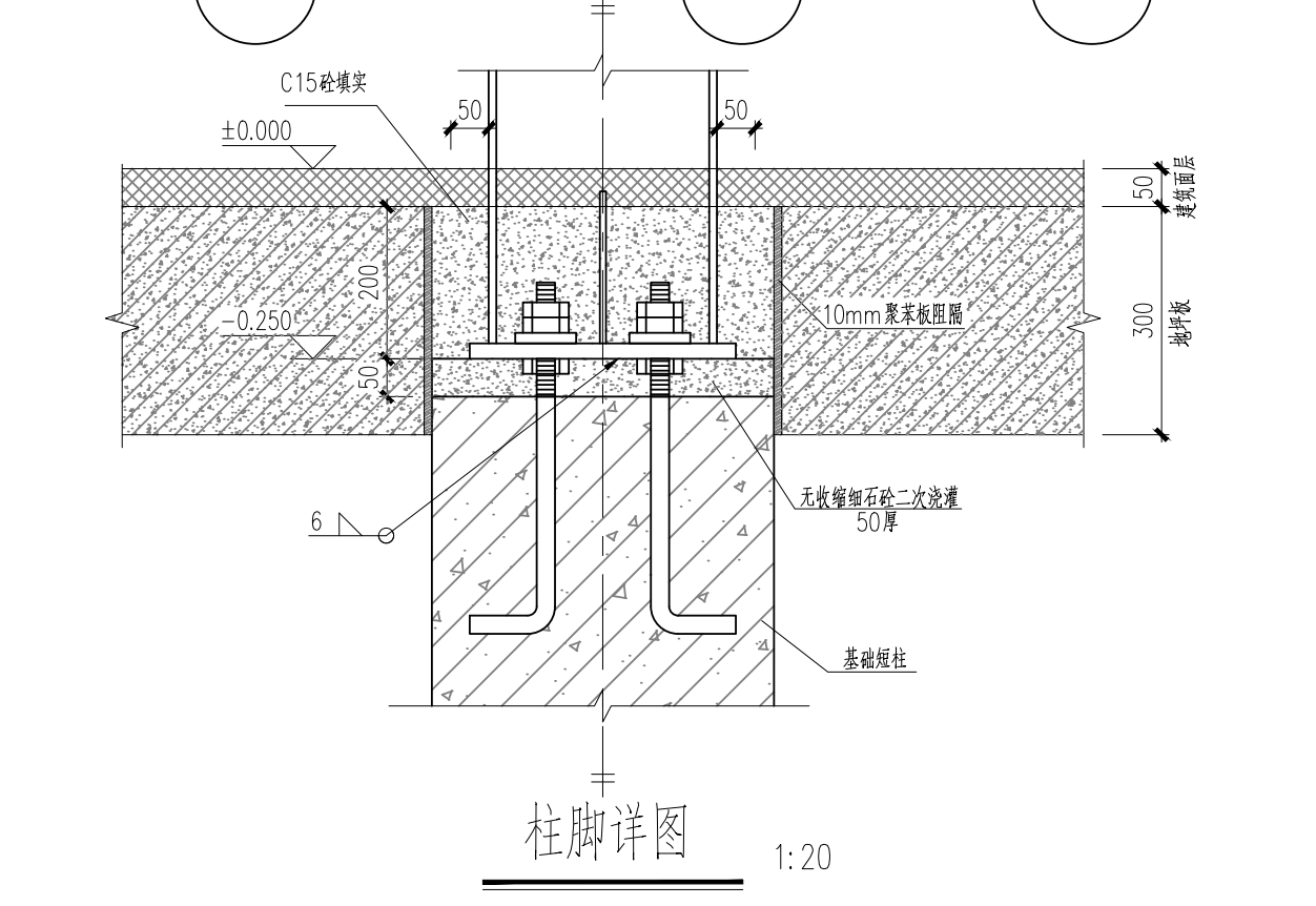 首層標(biāo)高,，請(qǐng)問(wèn)獨(dú)基底標(biāo)高是-2m，短柱頂標(biāo)高是-0.3m,那首層結(jié)構(gòu)標(biāo)高是短柱頂?shù)臉?biāo)高-0.3m,，還是地坪板的頂標(biāo)高-0.05m,？基礎(chǔ)層的標(biāo)高應(yīng)該算到哪里？