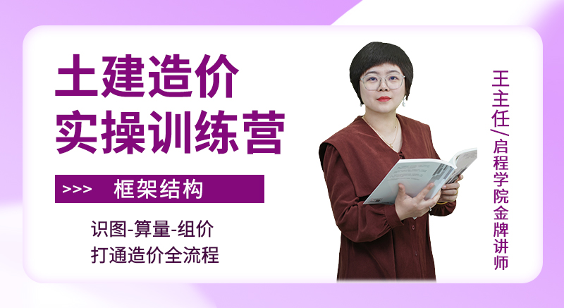 王主任-土建造价实操训练营-框架结构 识图算量组价 打通造价全流程