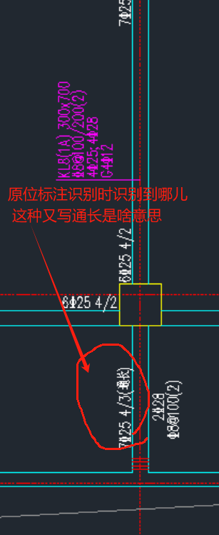 請(qǐng)問(wèn)梁的上部中間的原標(biāo)注是指上部跨中鋼筋嗎,？